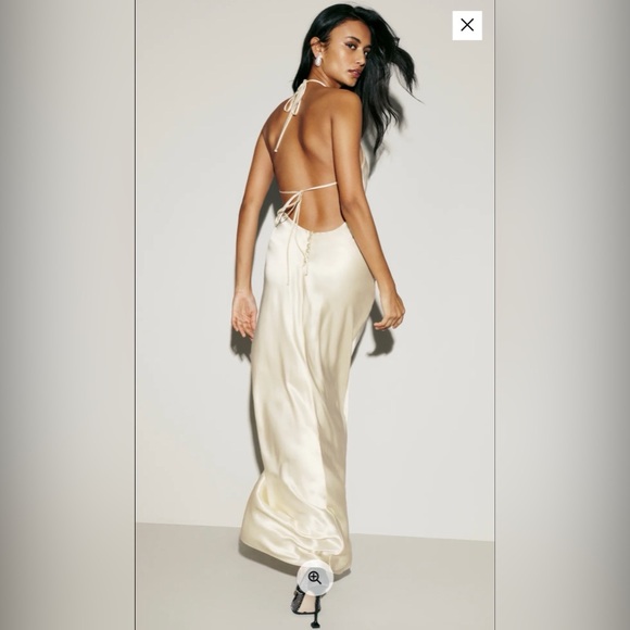 Reformation Cream Backless Dress - Picture 2 of 4